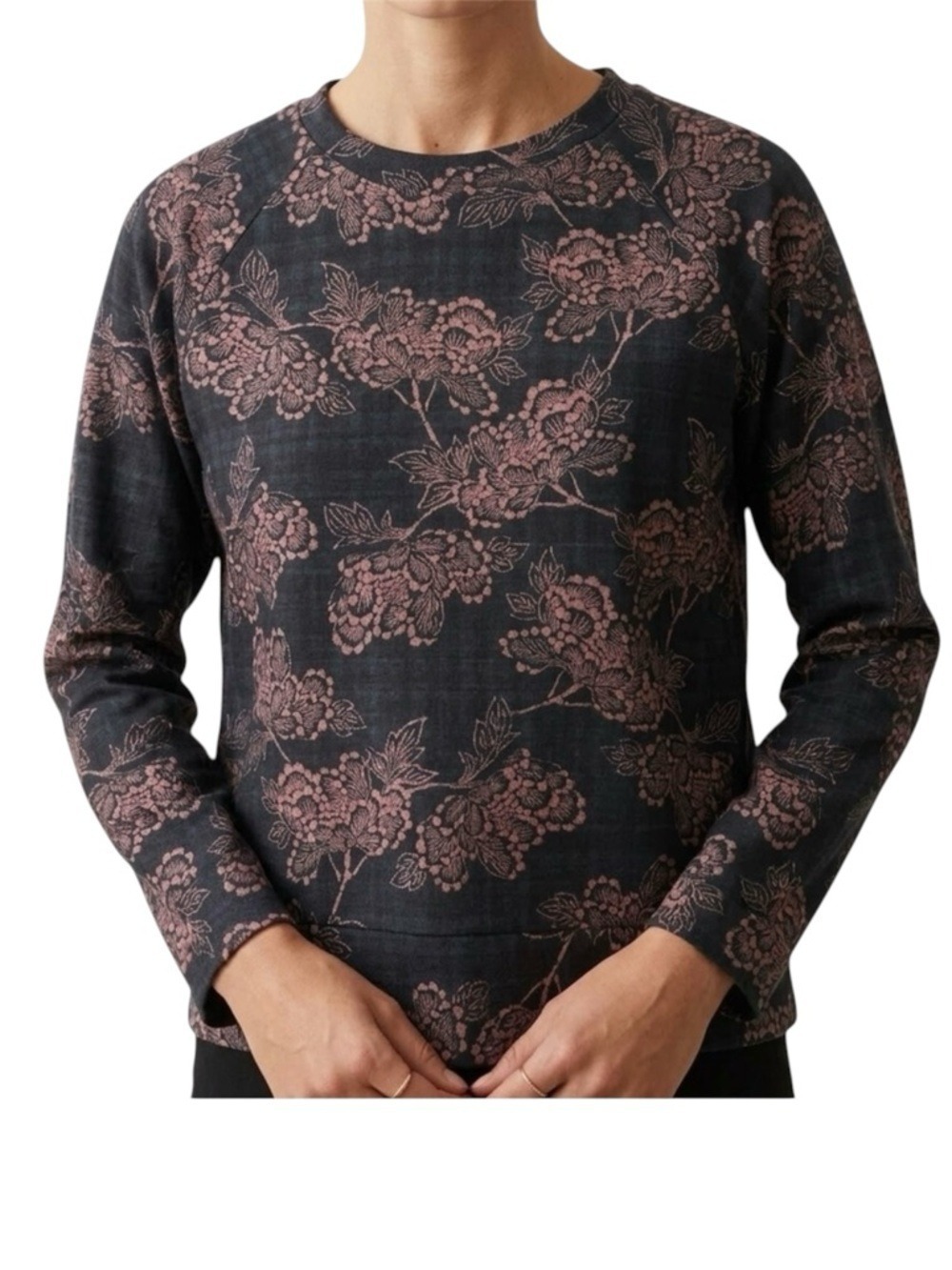MUNTHE Floral Boxy Pullover Top Size 38 Medium